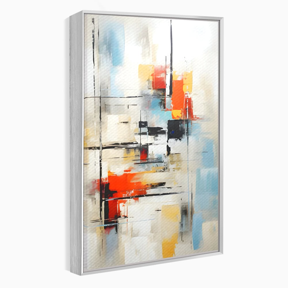 Tablou Canvas Premium LuxCanva® C1240 Lines And Colours Abstract Painting , Relaxare, Living Room, Culori Vibrante
