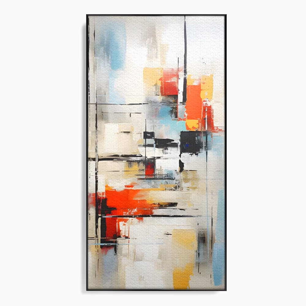Tablou Canvas Premium LuxCanva® C1240 Lines And Colours Abstract Painting , Relaxare, Living Room, Culori Vibrante
