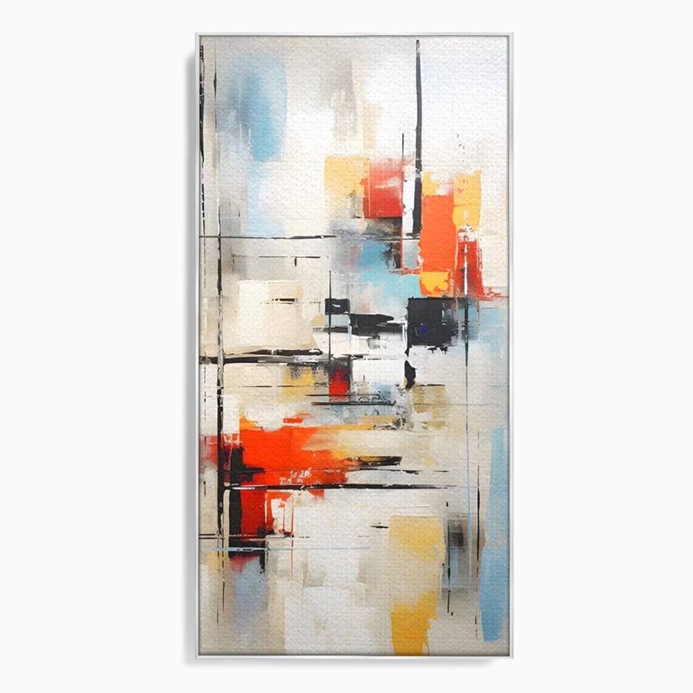 Tablou Canvas Premium LuxCanva® C1240 Lines And Colours Abstract Painting , Relaxare, Living Room, Culori Vibrante
