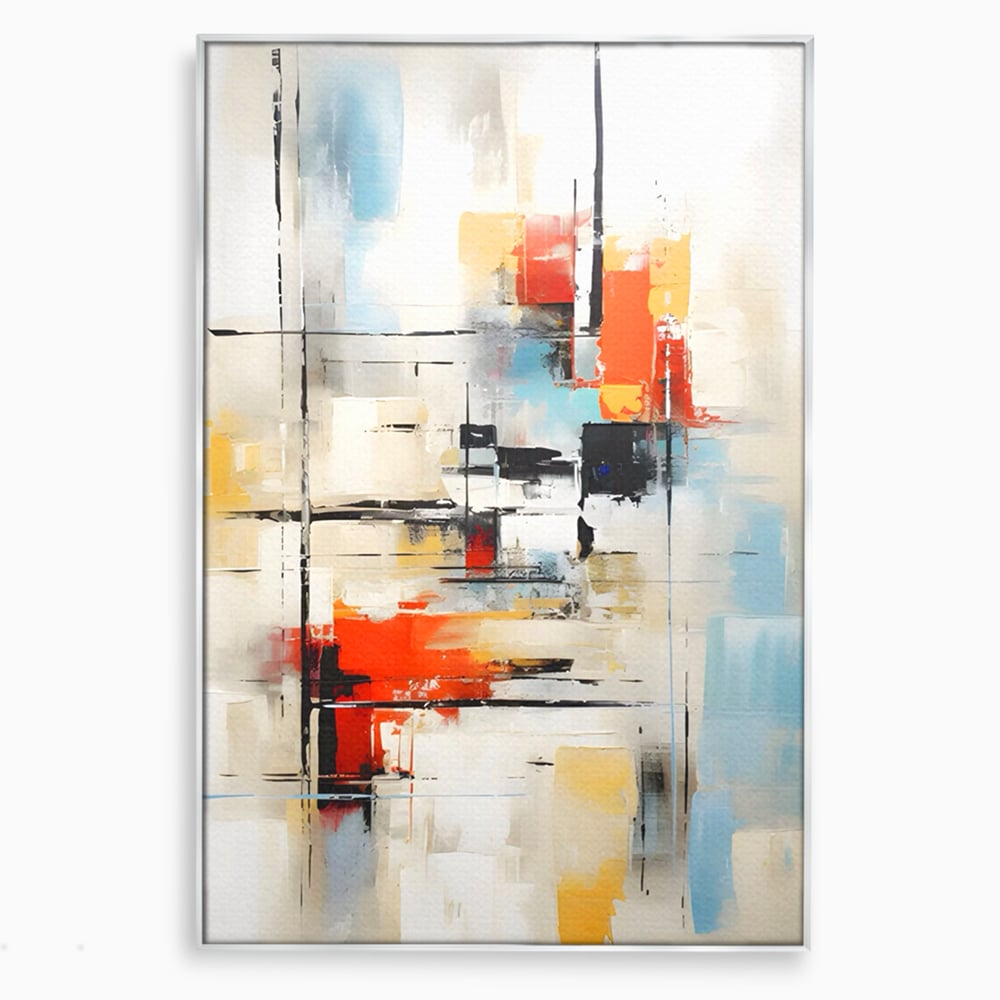 Tablou Canvas Premium LuxCanva® C1240 Lines And Colours Abstract Painting , Relaxare, Living Room, Culori Vibrante
