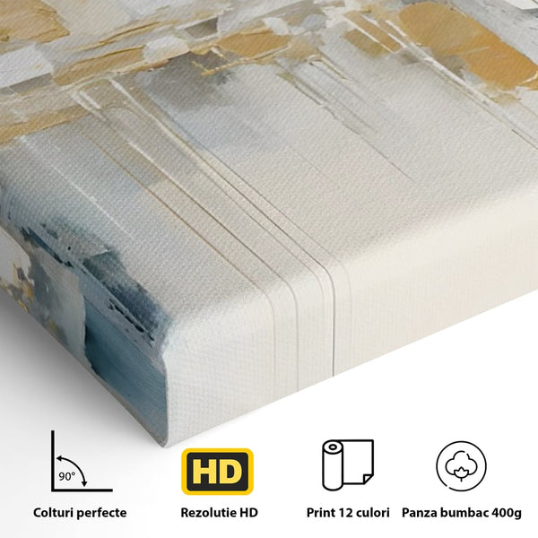 Tablou Canvas Premium LuxCanva® C1244 Abstract Paint Of Buildings , Relaxare, Living Room, Culori Vibrante