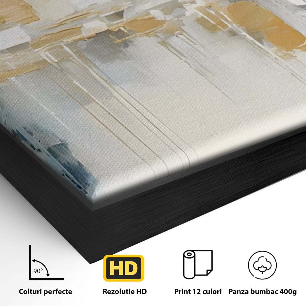 Tablou Canvas Premium LuxCanva® C1244 Abstract Paint Of Buildings , Relaxare, Living Room, Culori Vibrante