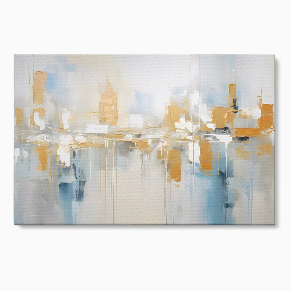 Tablou Canvas Premium LuxCanva® C1244 Abstract Paint Of Buildings , Relaxare, Living Room, Culori Vibrante