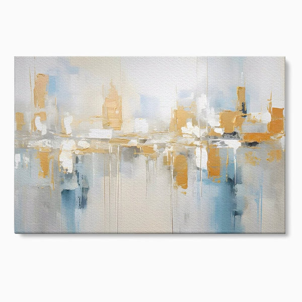 Tablou Canvas Premium LuxCanva® C1244 Abstract Paint Of Buildings , Relaxare, Living Room, Culori Vibrante