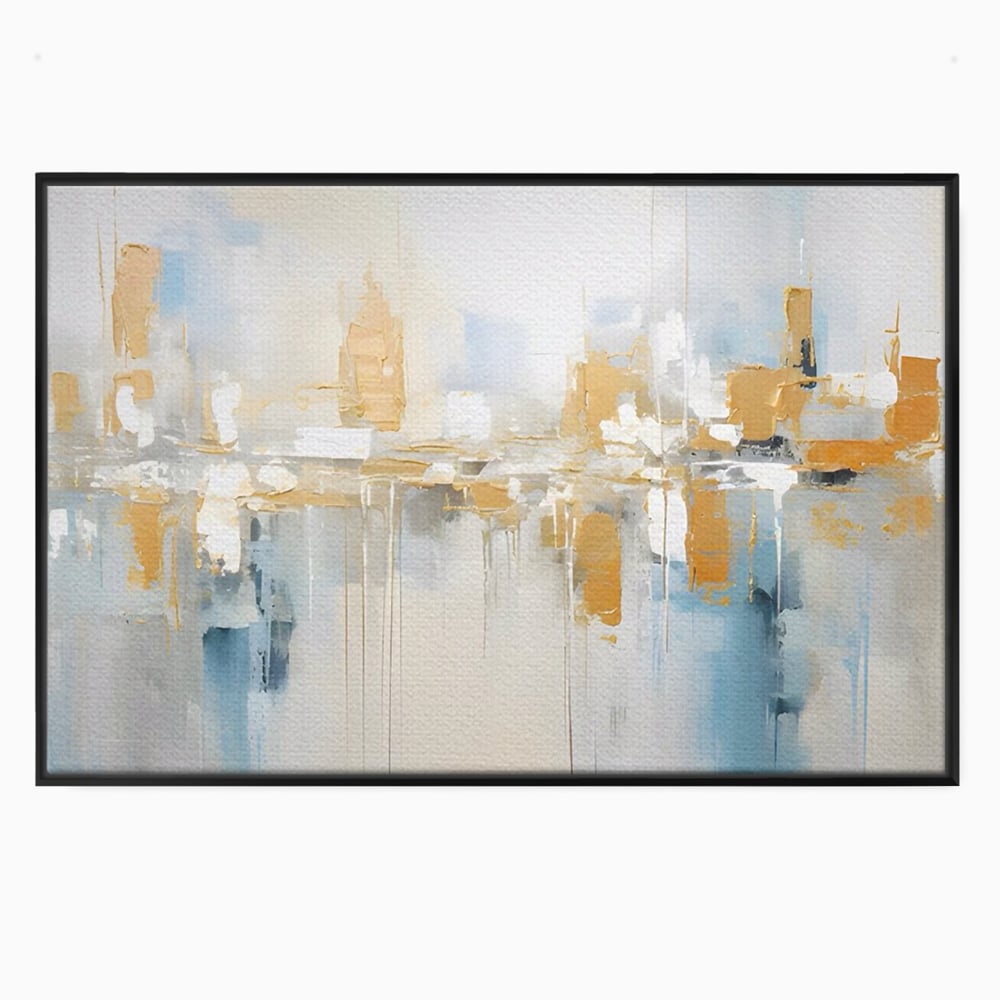 Tablou Canvas Premium LuxCanva® C1244 Abstract Paint Of Buildings , Relaxare, Living Room, Culori Vibrante