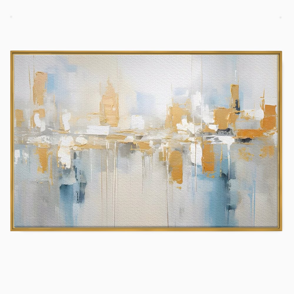 Tablou Canvas Premium LuxCanva® C1244 Abstract Paint Of Buildings , Relaxare, Living Room, Culori Vibrante
