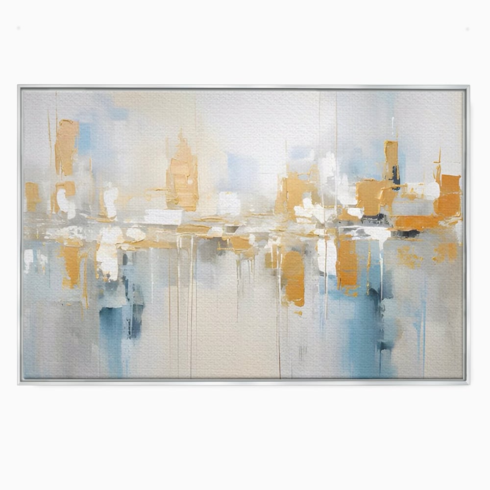 Tablou Canvas Premium LuxCanva® C1244 Abstract Paint Of Buildings , Relaxare, Living Room, Culori Vibrante