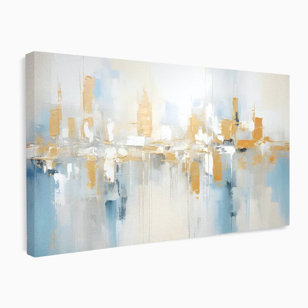 Tablou Canvas Premium LuxCanva® C1244 Abstract Paint Of Buildings , Relaxare, Living Room, Culori Vibrante