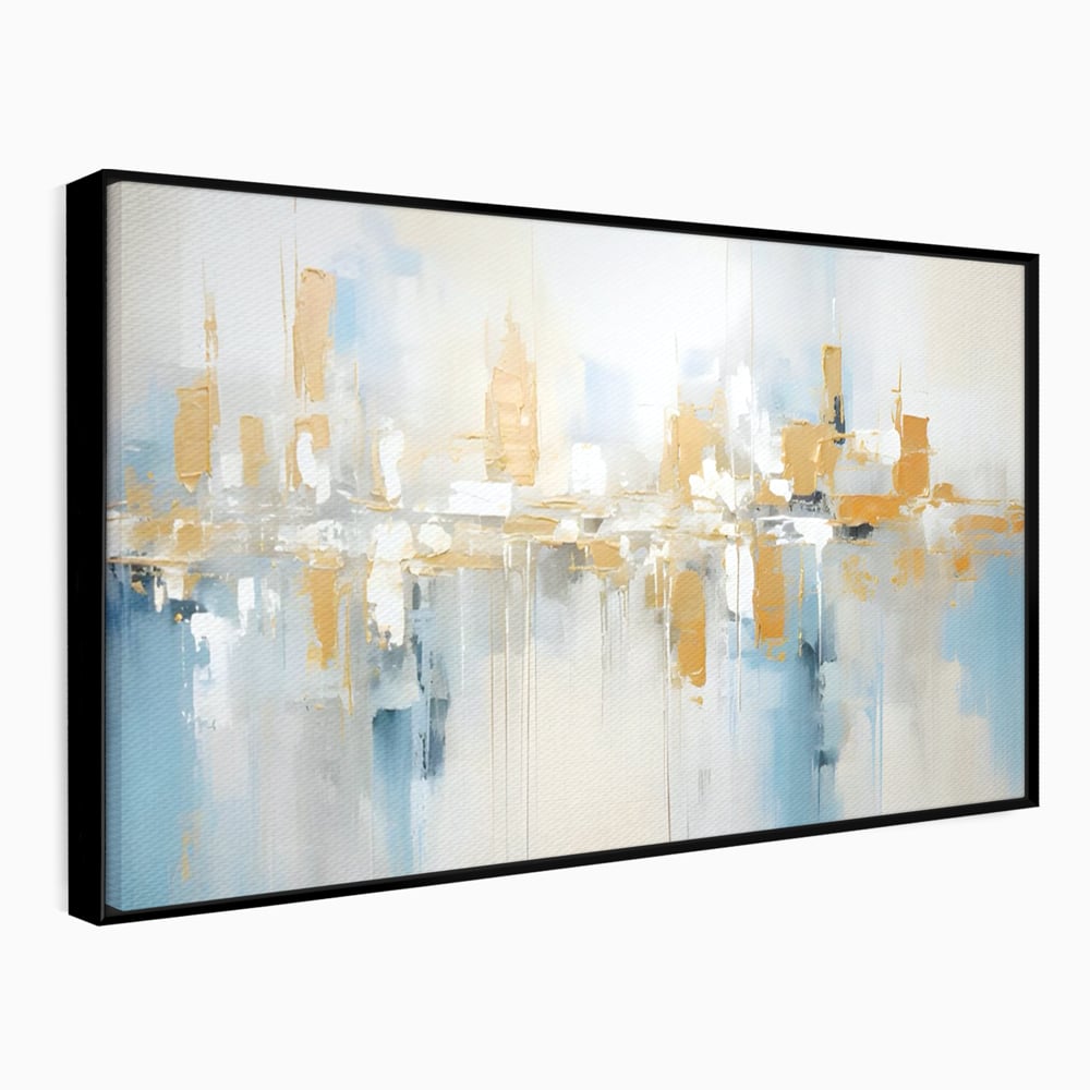 Tablou Canvas Premium LuxCanva® C1244 Abstract Paint Of Buildings , Relaxare, Living Room, Culori Vibrante