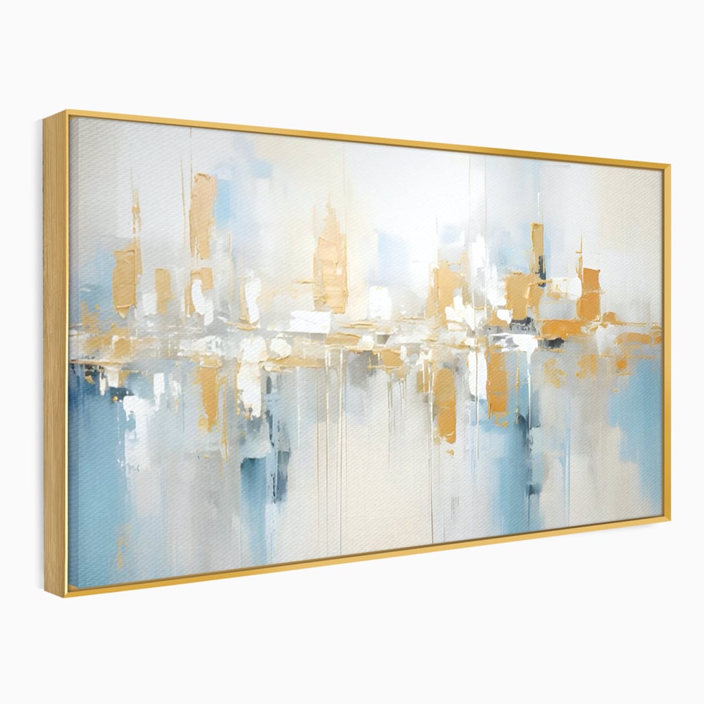 Tablou Canvas Premium LuxCanva® C1244 Abstract Paint Of Buildings , Relaxare, Living Room, Culori Vibrante