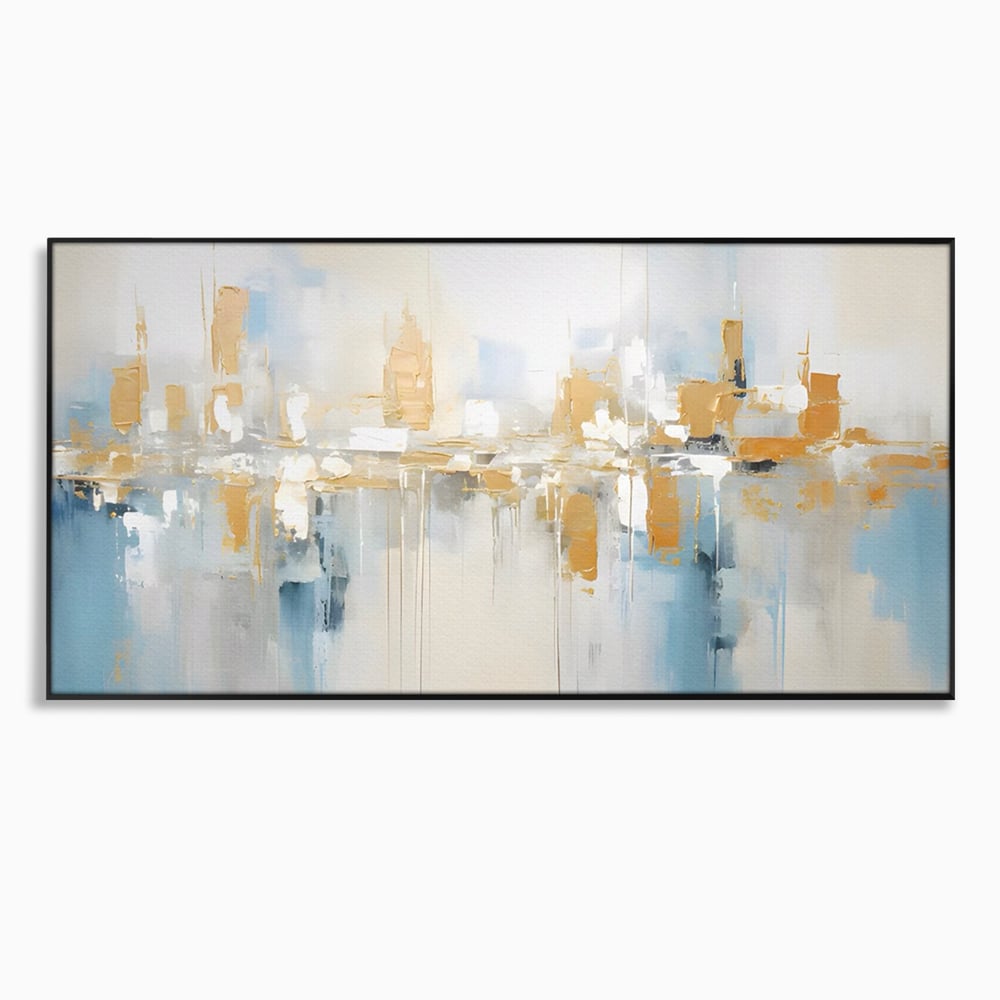 Tablou Canvas Premium LuxCanva® C1244 Abstract Paint Of Buildings , Relaxare, Living Room, Culori Vibrante