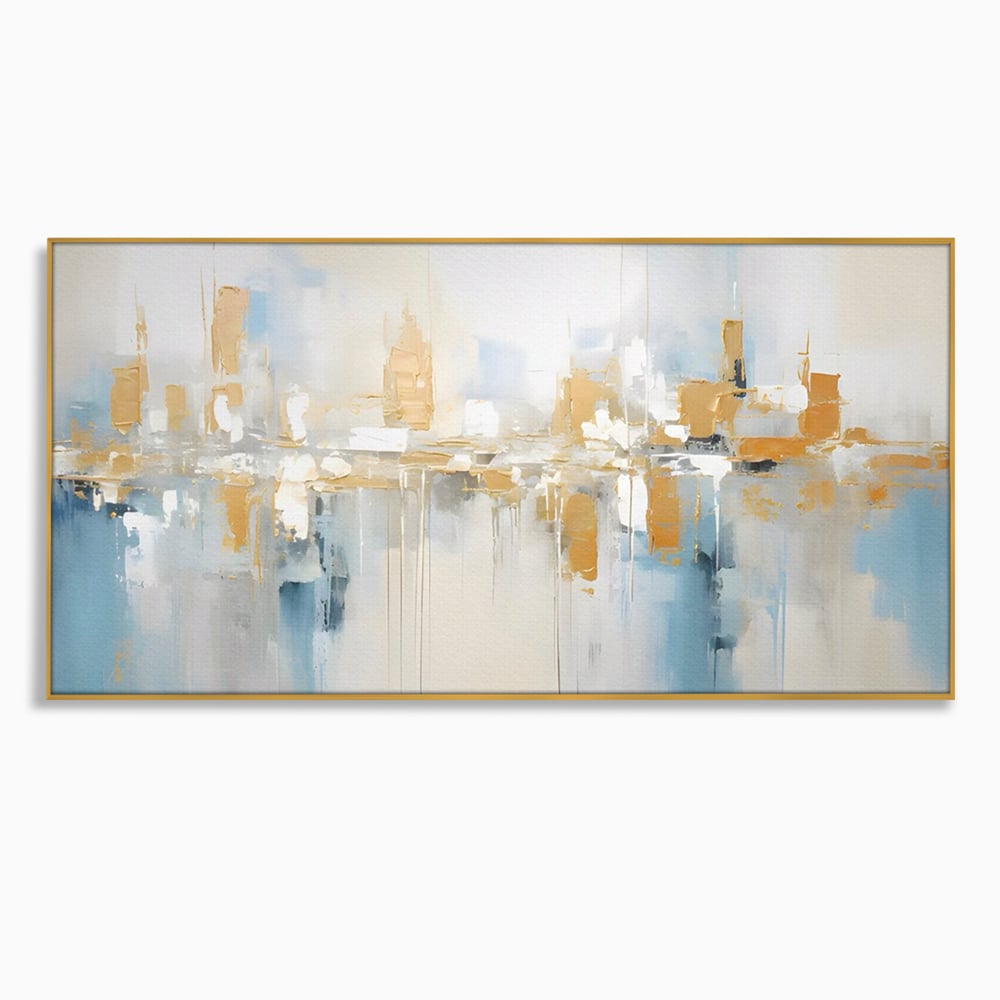 Tablou Canvas Premium LuxCanva® C1244 Abstract Paint Of Buildings , Relaxare, Living Room, Culori Vibrante