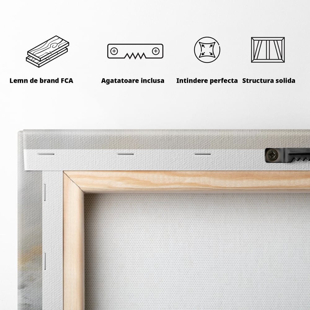 Tablou Canvas Premium LuxCanva® C1245 Ceata Deasupra Lacului , Relaxare, Living Room, Culori Vibrante