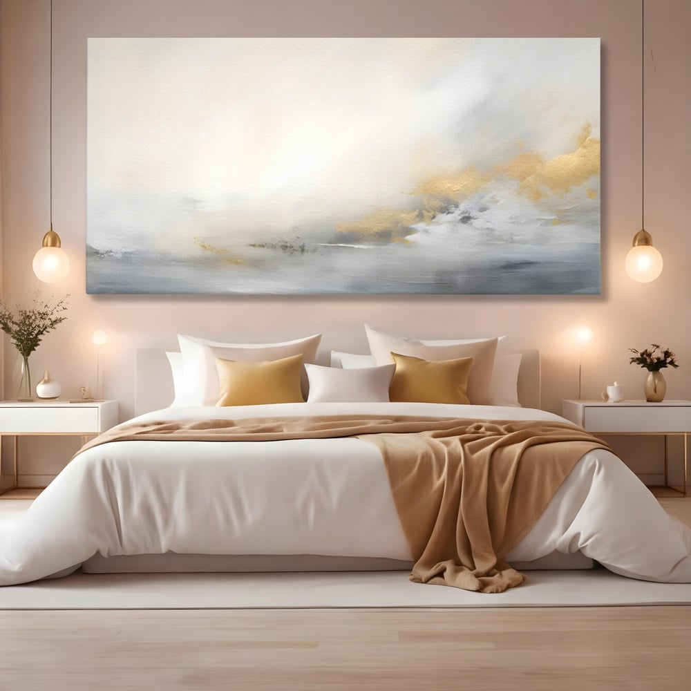 Tablou Canvas Premium LuxCanva® C1245 Ceata Deasupra Lacului , Relaxare, Living Room, Culori Vibrante