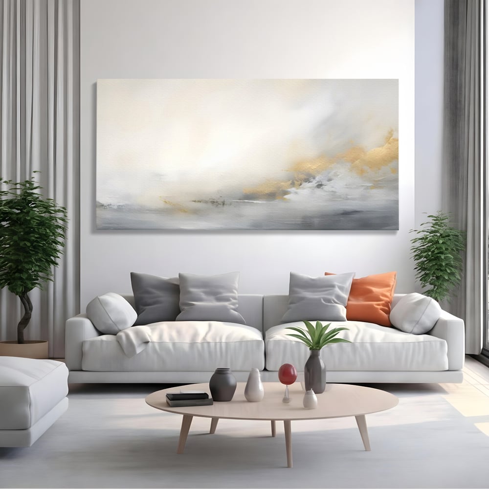 Tablou Canvas Premium LuxCanva® C1245 Ceata Deasupra Lacului , Relaxare, Living Room, Culori Vibrante