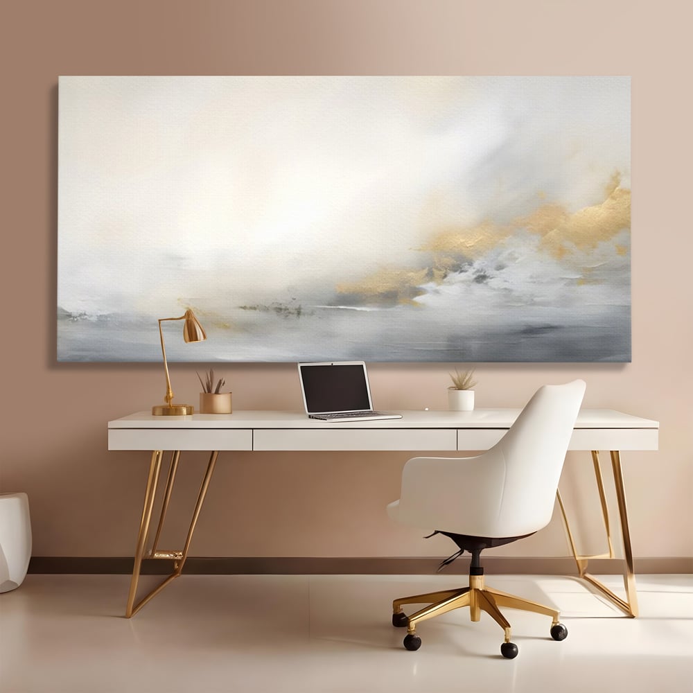 Tablou Canvas Premium LuxCanva® C1245 Ceata Deasupra Lacului , Relaxare, Living Room, Culori Vibrante