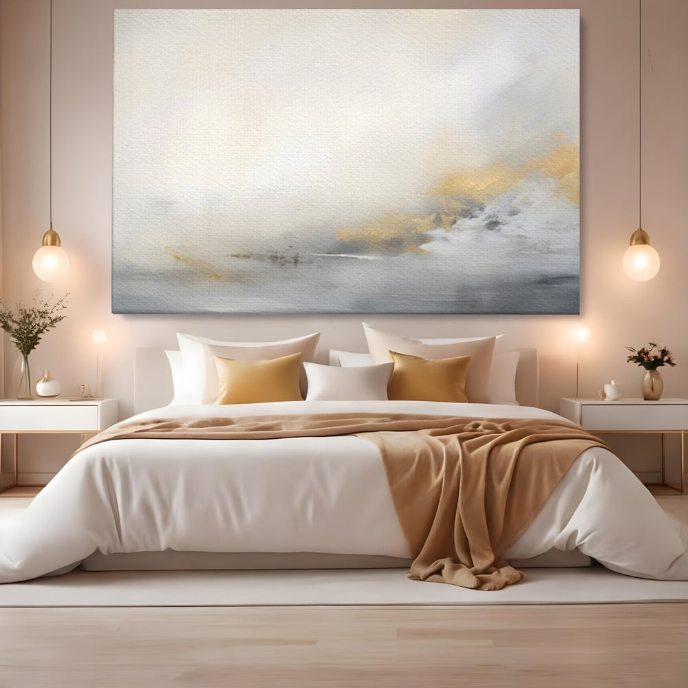 Tablou Canvas Premium LuxCanva® C1245 Ceata Deasupra Lacului , Relaxare, Living Room, Culori Vibrante