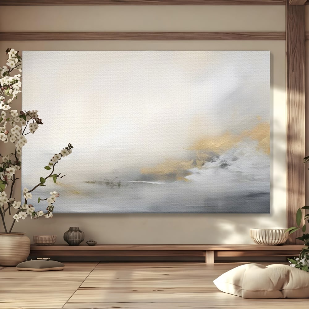 Tablou Canvas Premium LuxCanva® C1245 Ceata Deasupra Lacului , Relaxare, Living Room, Culori Vibrante