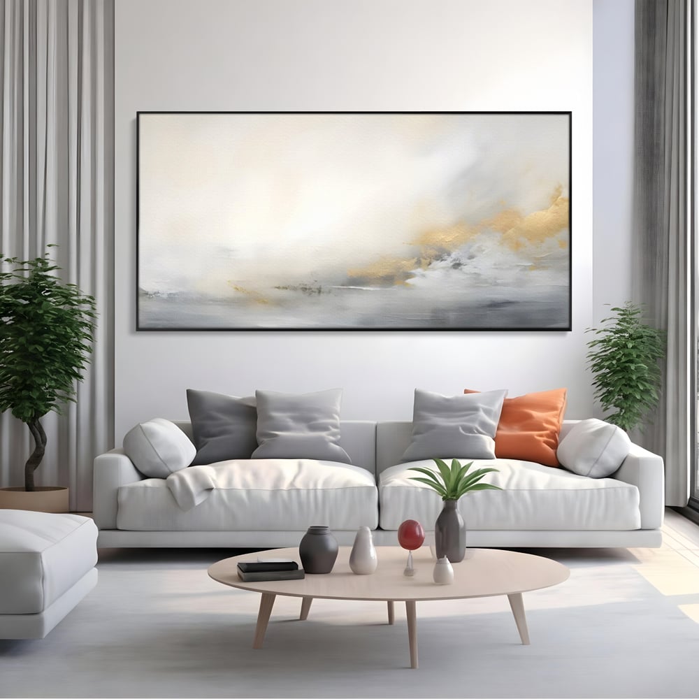 Tablou Canvas Premium LuxCanva® C1245 Ceata Deasupra Lacului , Relaxare, Living Room, Culori Vibrante