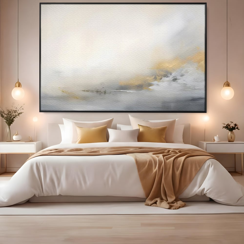 Tablou Canvas Premium LuxCanva® C1245 Ceata Deasupra Lacului , Relaxare, Living Room, Culori Vibrante