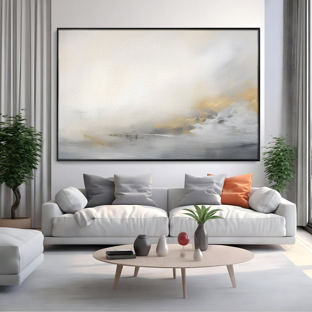 Tablou Canvas Premium LuxCanva® C1245 Ceata Deasupra Lacului , Relaxare, Living Room, Culori Vibrante