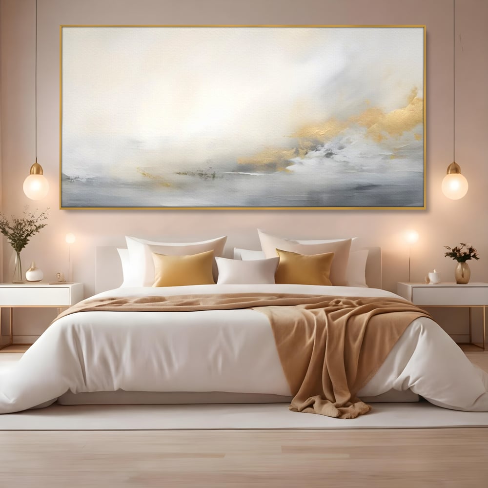 Tablou Canvas Premium LuxCanva® C1245 Ceata Deasupra Lacului , Relaxare, Living Room, Culori Vibrante