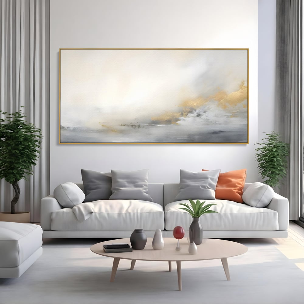 Tablou Canvas Premium LuxCanva® C1245 Ceata Deasupra Lacului , Relaxare, Living Room, Culori Vibrante