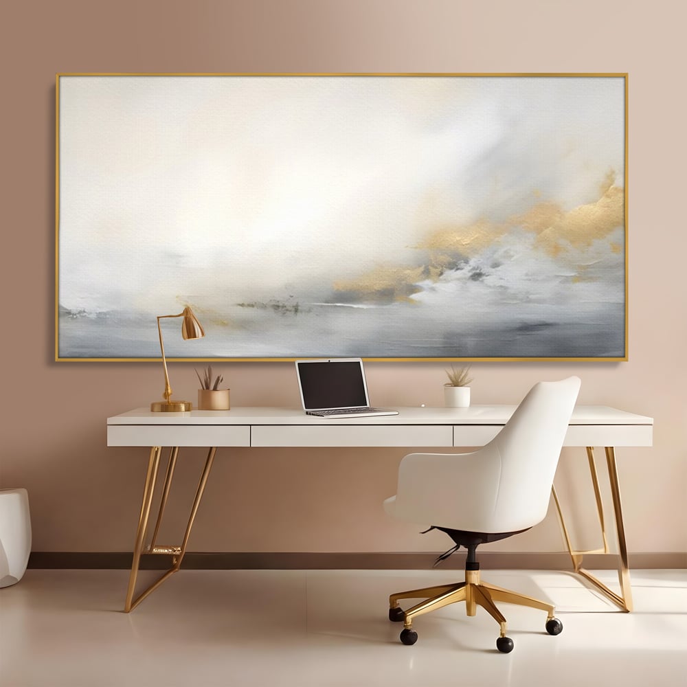 Tablou Canvas Premium LuxCanva® C1245 Ceata Deasupra Lacului , Relaxare, Living Room, Culori Vibrante