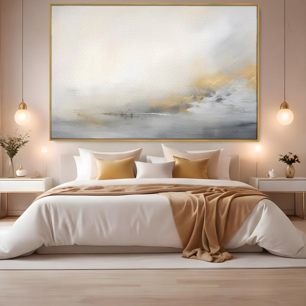 Tablou Canvas Premium LuxCanva® C1245 Ceata Deasupra Lacului , Relaxare, Living Room, Culori Vibrante