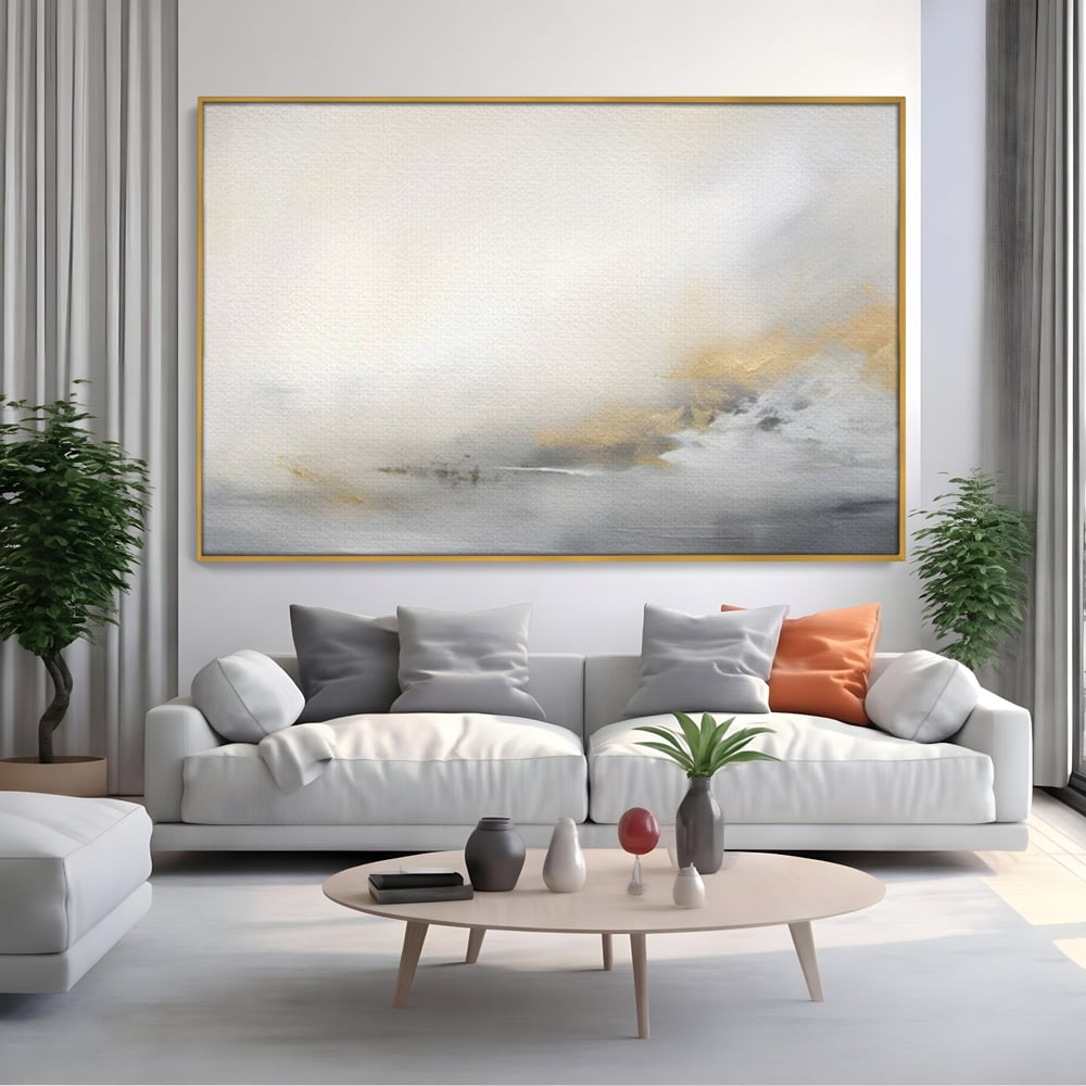 Tablou Canvas Premium LuxCanva® C1245 Ceata Deasupra Lacului , Relaxare, Living Room, Culori Vibrante