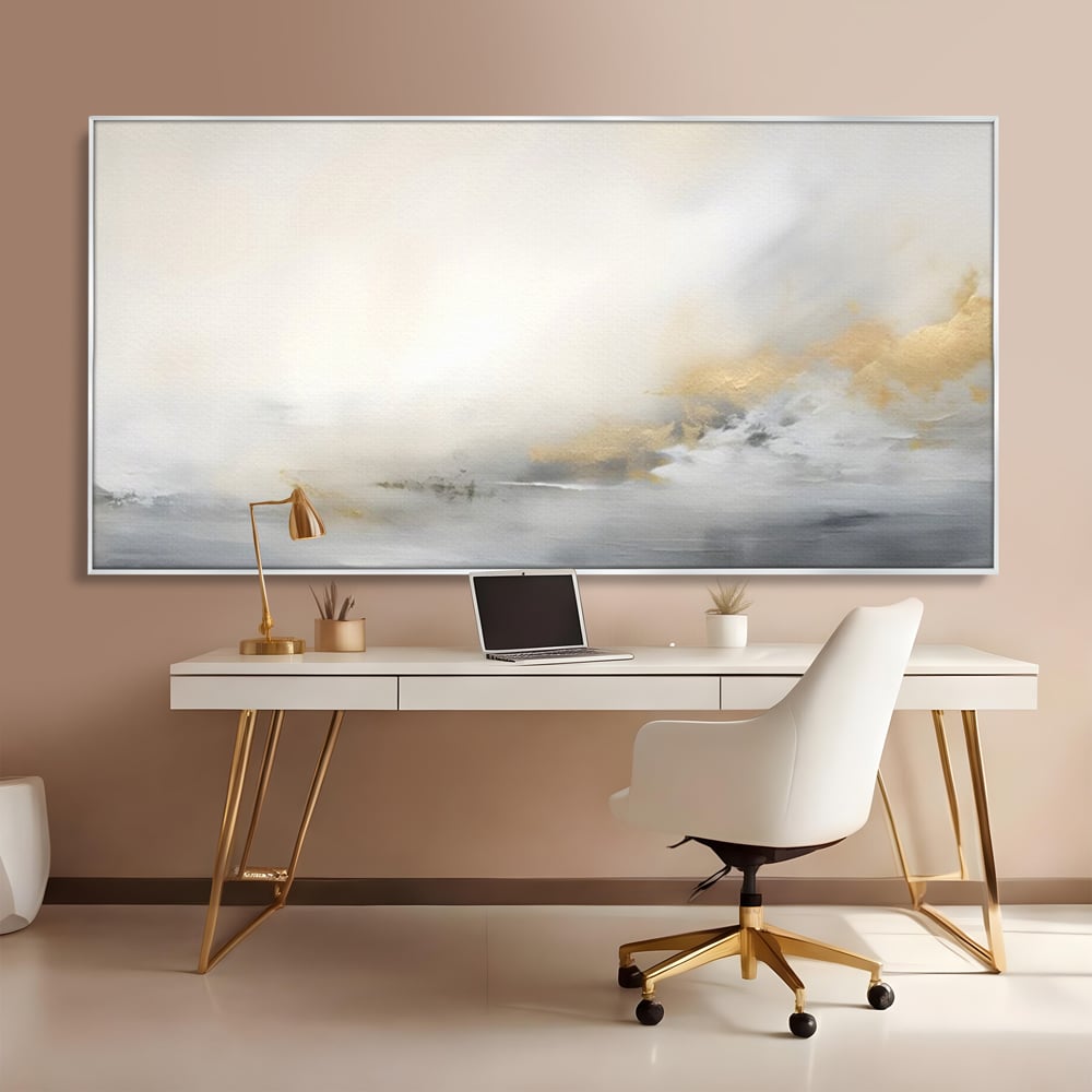 Tablou Canvas Premium LuxCanva® C1245 Ceata Deasupra Lacului , Relaxare, Living Room, Culori Vibrante