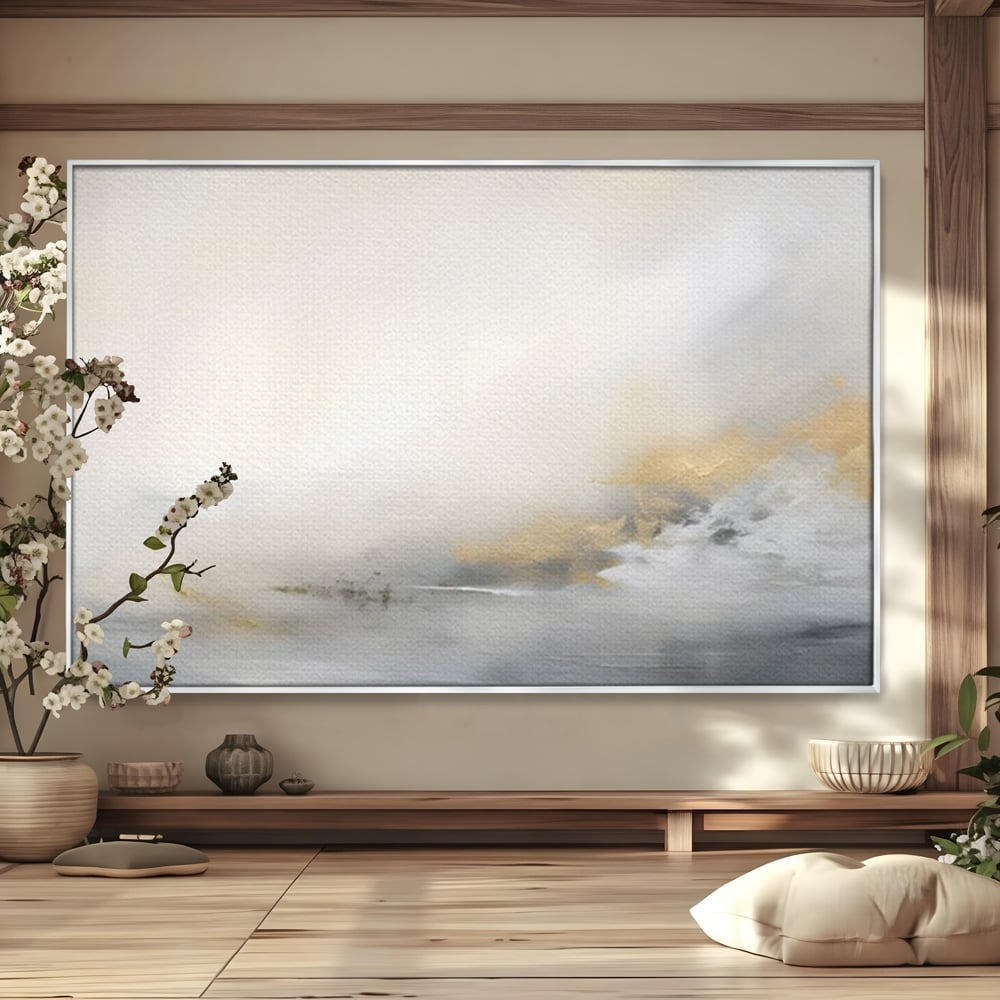 Tablou Canvas Premium LuxCanva® C1245 Ceata Deasupra Lacului , Relaxare, Living Room, Culori Vibrante