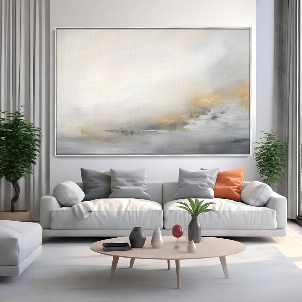 Tablou Canvas Premium LuxCanva® C1245 Ceata Deasupra Lacului , Relaxare, Living Room, Culori Vibrante