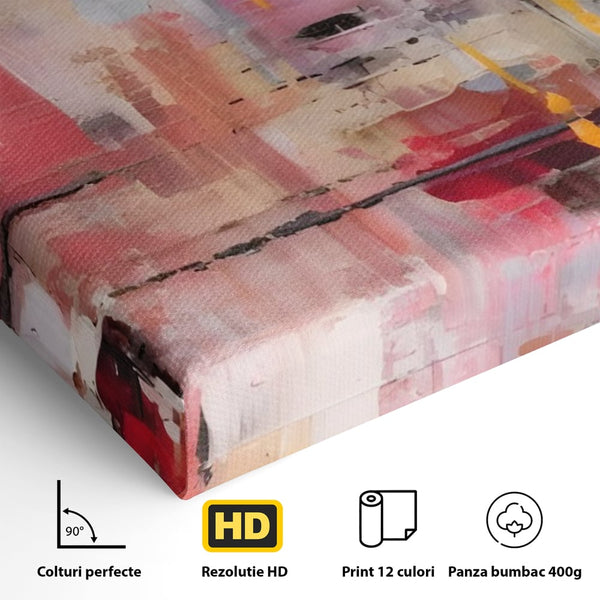 Tablou Canvas Premium LuxCanva® C1246 Culori Abstracte Pictate , Relaxare, Living Room, Culori Vibrante
