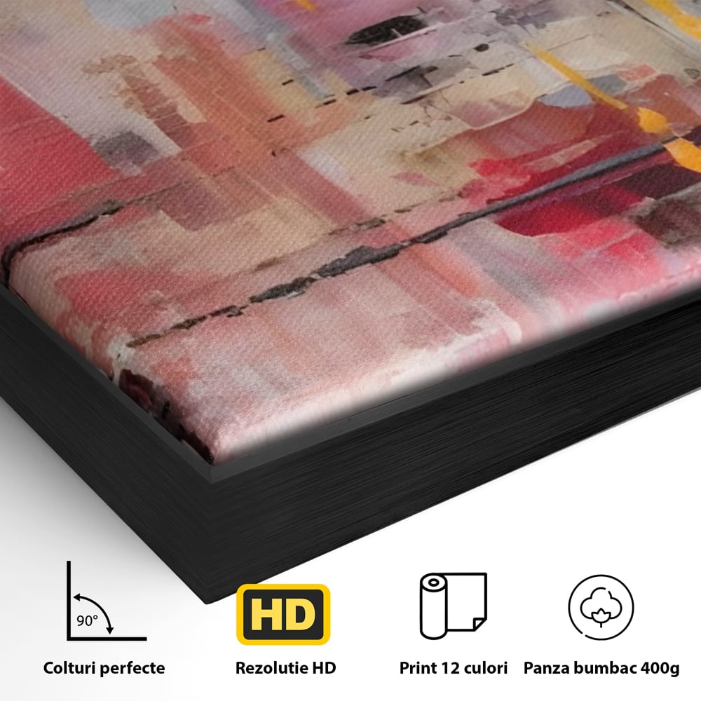 Tablou Canvas Premium LuxCanva® C1246 Culori Abstracte Pictate , Relaxare, Living Room, Culori Vibrante