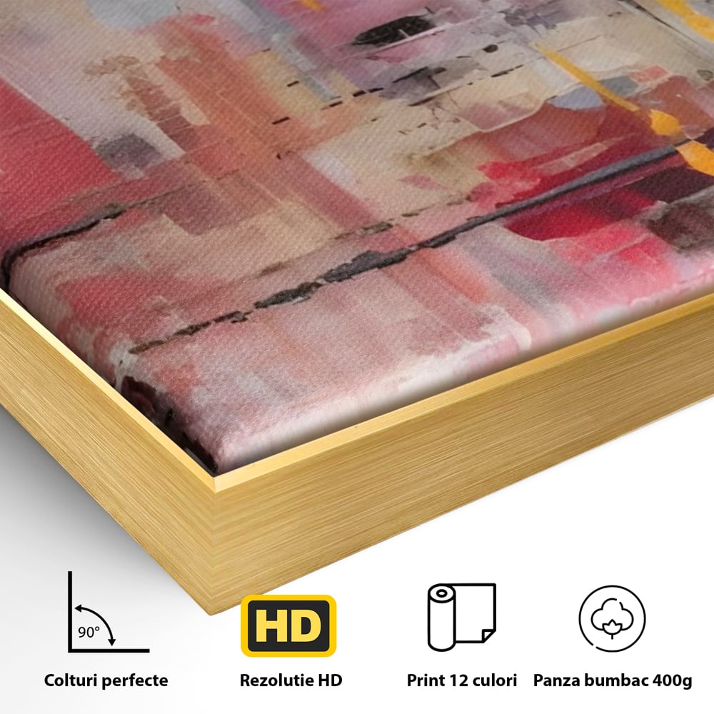 Tablou Canvas Premium LuxCanva® C1246 Culori Abstracte Pictate , Relaxare, Living Room, Culori Vibrante