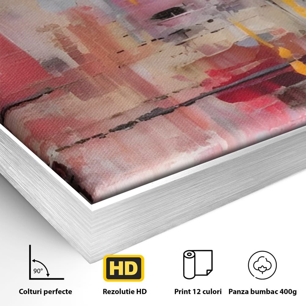 Tablou Canvas Premium LuxCanva® C1246 Culori Abstracte Pictate , Relaxare, Living Room, Culori Vibrante