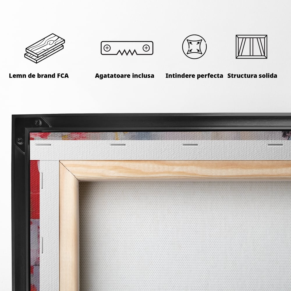 Tablou Canvas Premium LuxCanva® C1246 Culori Abstracte Pictate , Relaxare, Living Room, Culori Vibrante