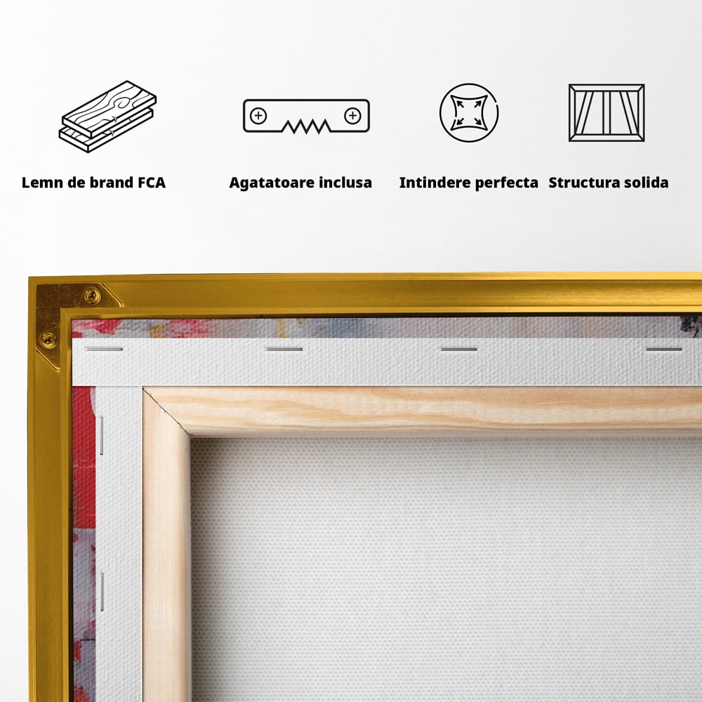 Tablou Canvas Premium LuxCanva® C1246 Culori Abstracte Pictate , Relaxare, Living Room, Culori Vibrante