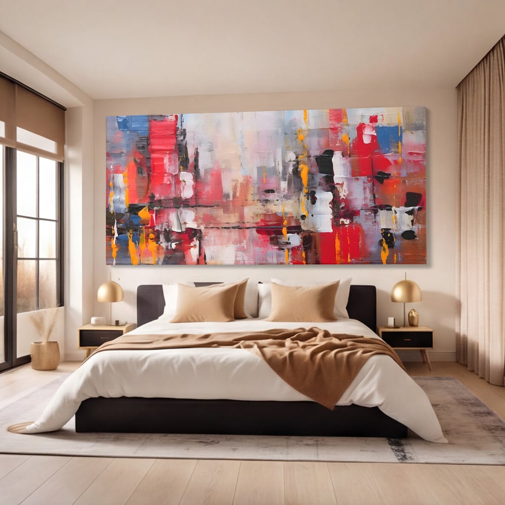 Tablou Canvas Premium LuxCanva® C1246 Culori Abstracte Pictate , Relaxare, Living Room, Culori Vibrante