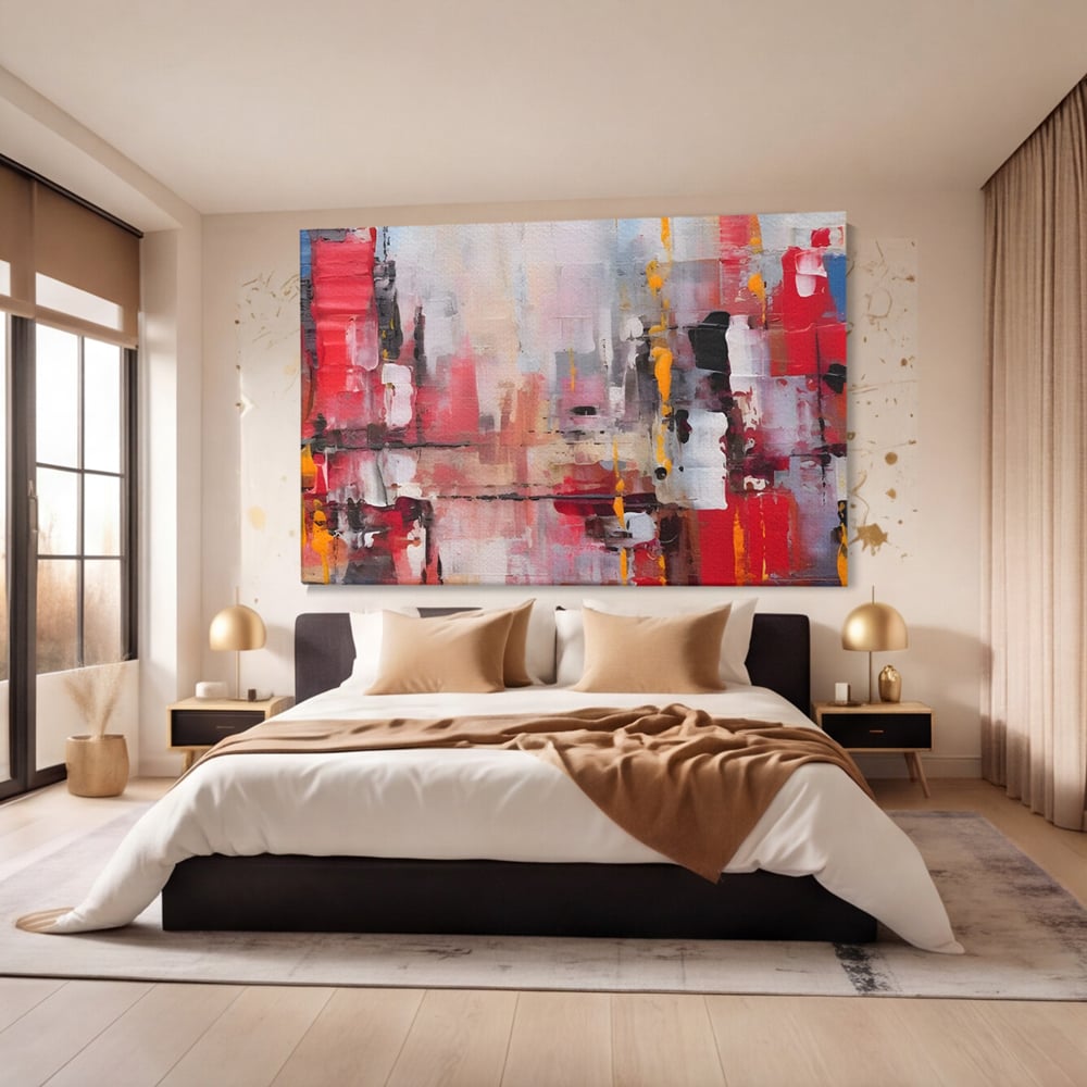 Tablou Canvas Premium LuxCanva® C1246 Culori Abstracte Pictate , Relaxare, Living Room, Culori Vibrante