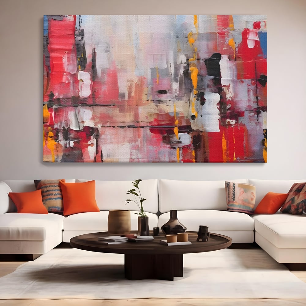 Tablou Canvas Premium LuxCanva® C1246 Culori Abstracte Pictate , Relaxare, Living Room, Culori Vibrante