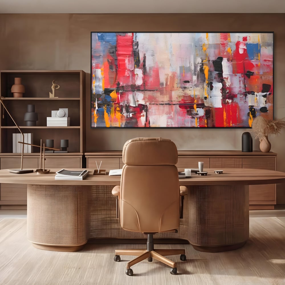 Tablou Canvas Premium LuxCanva® C1246 Culori Abstracte Pictate , Relaxare, Living Room, Culori Vibrante
