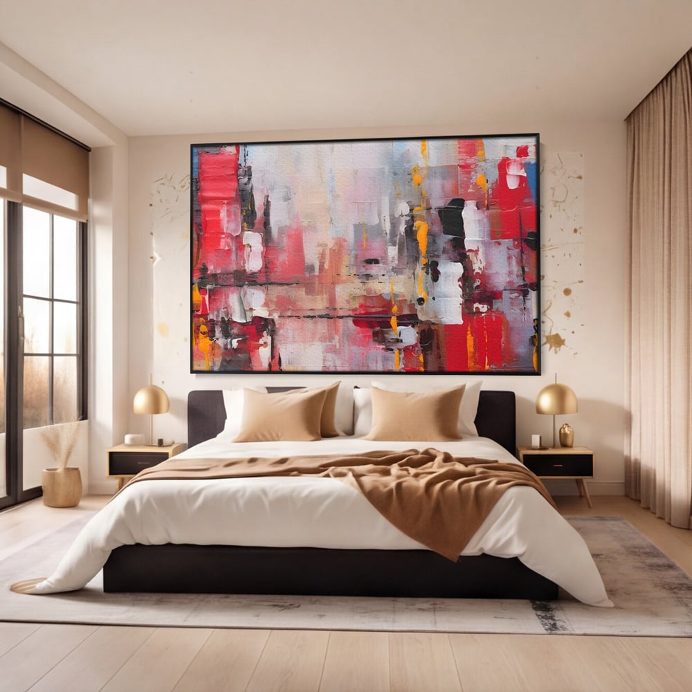 Tablou Canvas Premium LuxCanva® C1246 Culori Abstracte Pictate , Relaxare, Living Room, Culori Vibrante