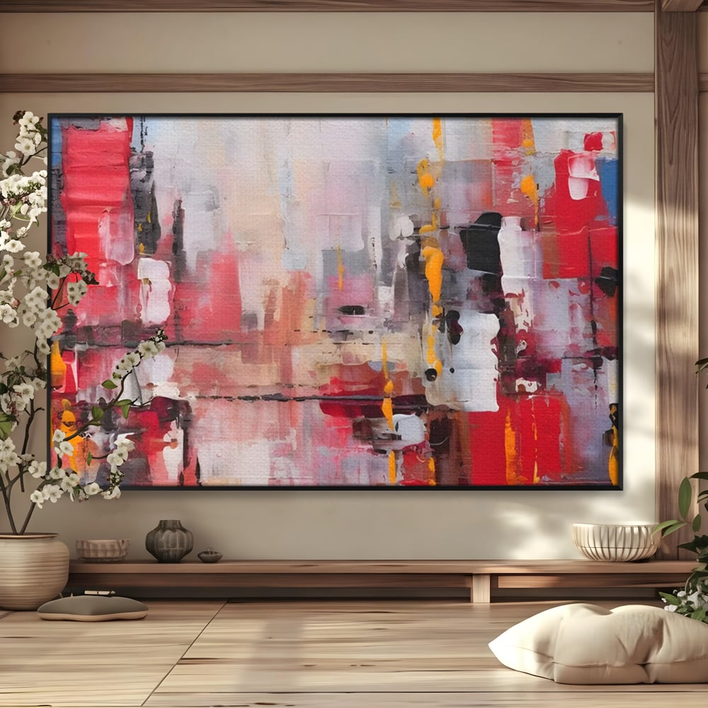 Tablou Canvas Premium LuxCanva® C1246 Culori Abstracte Pictate , Relaxare, Living Room, Culori Vibrante