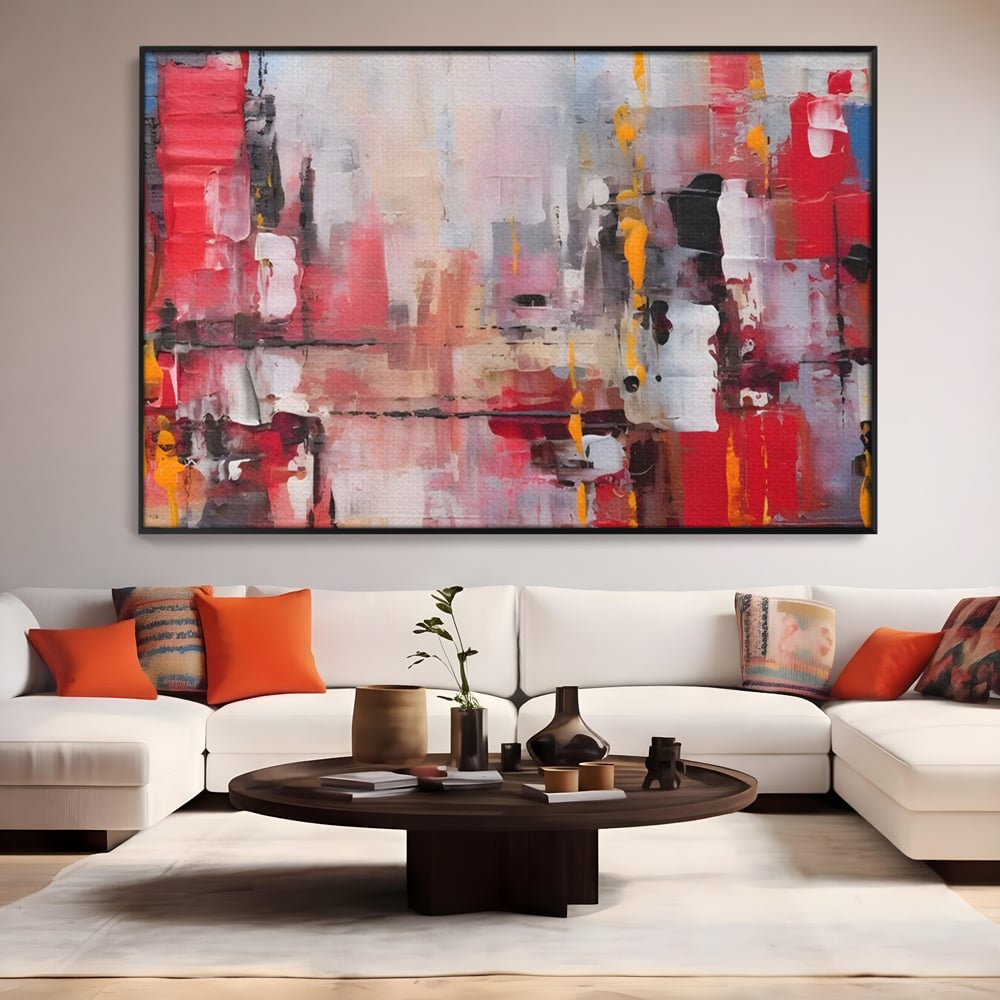 Tablou Canvas Premium LuxCanva® C1246 Culori Abstracte Pictate , Relaxare, Living Room, Culori Vibrante