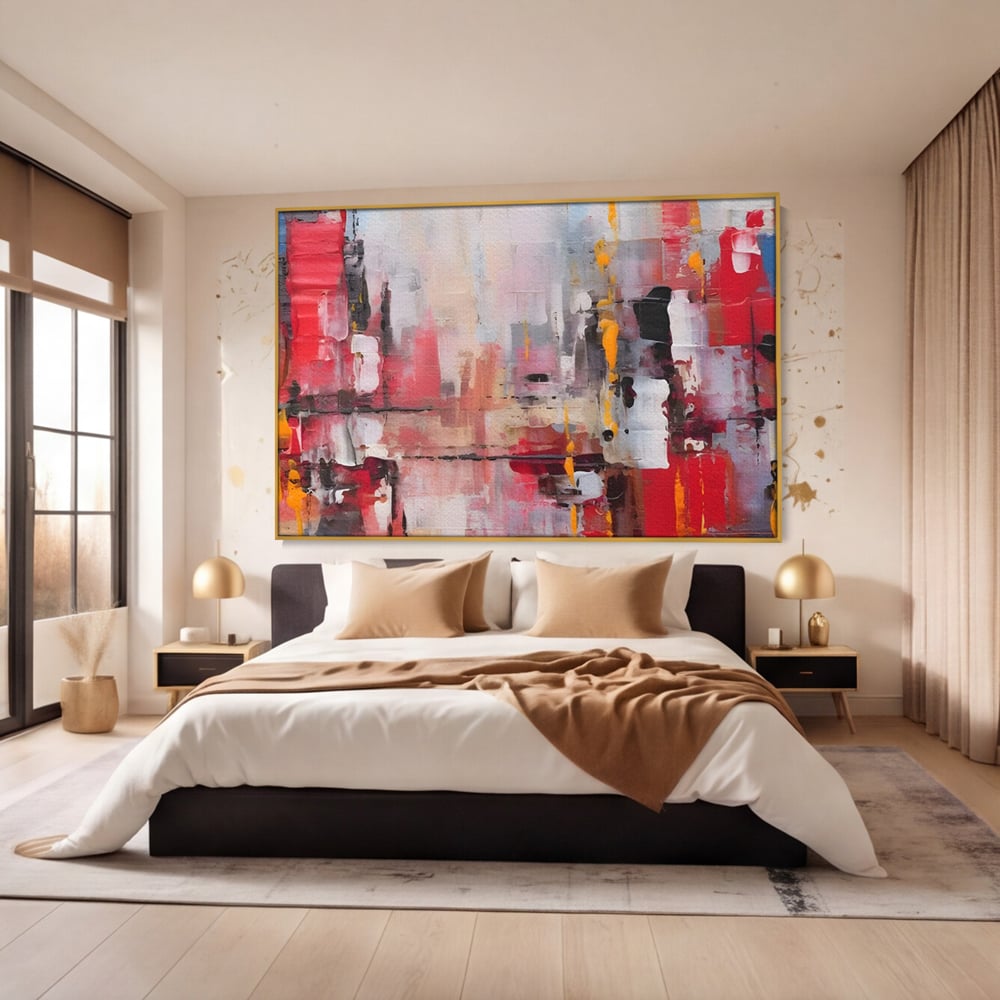 Tablou Canvas Premium LuxCanva® C1246 Culori Abstracte Pictate , Relaxare, Living Room, Culori Vibrante