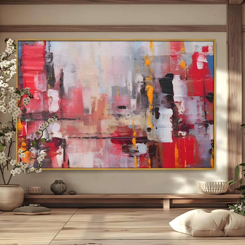 Tablou Canvas Premium LuxCanva® C1246 Culori Abstracte Pictate , Relaxare, Living Room, Culori Vibrante