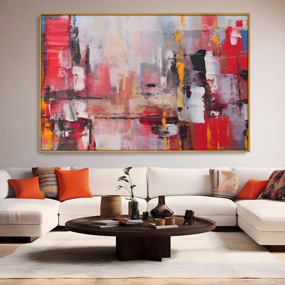 Tablou Canvas Premium LuxCanva® C1246 Culori Abstracte Pictate , Relaxare, Living Room, Culori Vibrante
