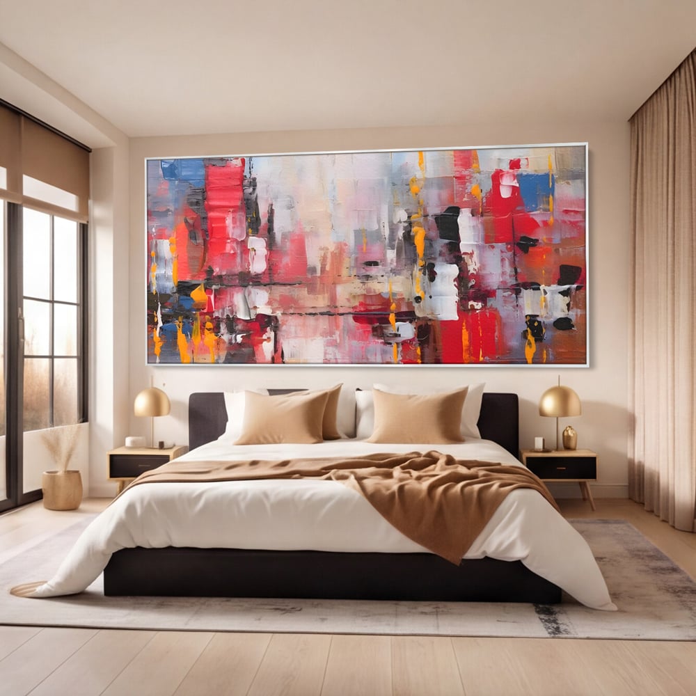 Tablou Canvas Premium LuxCanva® C1246 Culori Abstracte Pictate , Relaxare, Living Room, Culori Vibrante